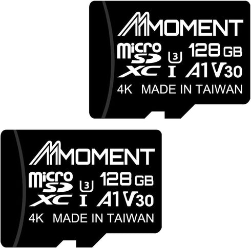 MMOMENT 128GB (2 Pack) Micro SDXC Card, MM13 Jolly, A1, UHS-I, U3, V30,