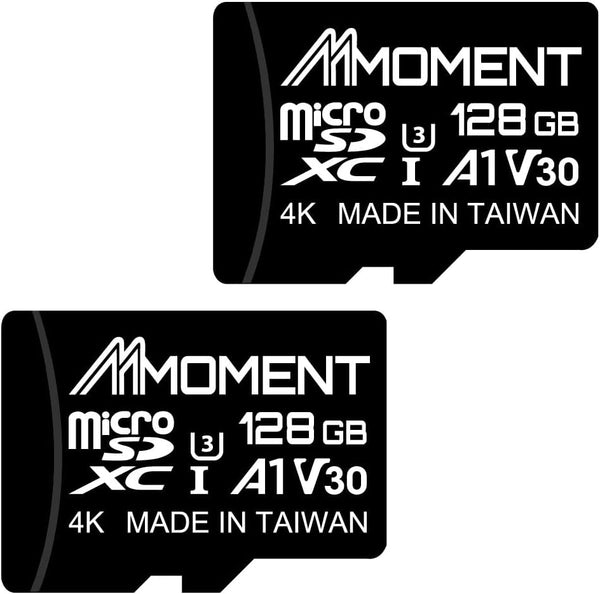 MMOMENT 128GB (2 Pack) Micro SDXC Card, MM13 Jolly, A1, UHS-I, U3, V30,