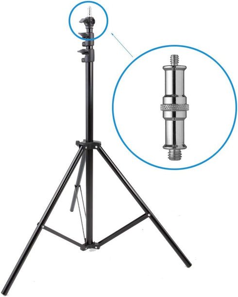 2 Pieces Metal Male Convertor Threaded Screw Adapter, 1/4 to 3/8 inch for Studio Light Stand, Hotshoe/Coldshoe