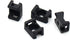 (100 Pack) Black 4.5mm Cable Tie Mount Base, Saddle Type Mount Screw Wire Bundle Holder