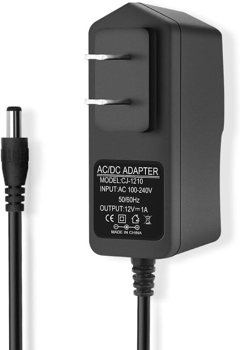 DC 12V 1A Power Supply 12W AC/DC Adapter, 100-240V AC to DC Converter with 5.5mm x 2.5mm DC Outlet Plug