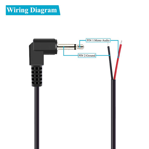 Fancasee (2 Pack 6 ft) Replacement 3.5mm Right Angle Male Plug to Bare Wire Audio Cable Repair
