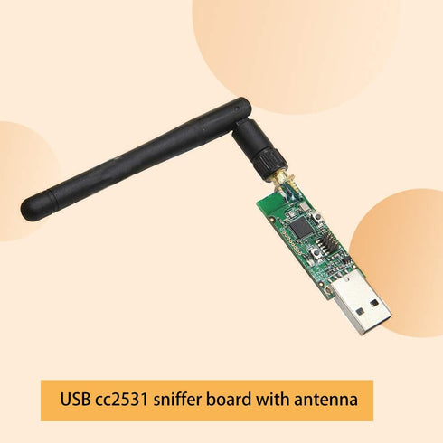 1Pcs USB CC2531 Sniffer Board, Bluetooth 4.0 Wireless Zigbee Analyzer Module with External Antenna