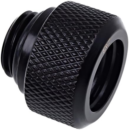 Alphacool 17262 Eiszapfen 13mm HardTube Compression Fitting - G1/4 Knurled Deep Black Water Cooling Fittings