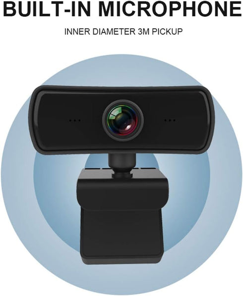 BaoFufc 2040x1080P 2K Webcam with Microphone for Desktop Laptop Computer Meeting Streaming Camera USB Cover