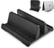 Vertical Laptop Stand Holder, ABS Organizer with Adjustable Dock for PC up to 17.3 inches, MacBook, Phone, Black