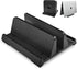 Vertical Laptop Stand Holder, ABS Organizer with Adjustable Dock for PC up to 17.3 inches, MacBook, Phone, Black
