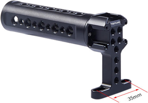 Handgrip Top Handle with Cold Shoe Mount, 1/4"-20 and 3/8"-16 Threaded Holes for Camera Rigs