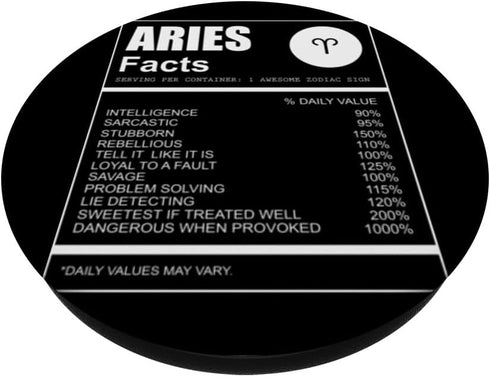Astrology Lover Gift Aries Zodiac Sign Aries PopSockets Standard PopGrip