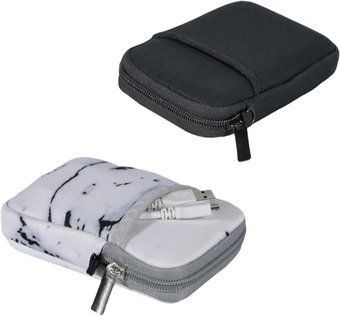 Waterproof External Hard Drive Carrying Case, Shockproof 2.5 inch Storage Bag for Seagate/WD/Toshiba (2-Pack) (Black +
