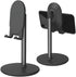 Bright Stone Phone Stand for Desk, Adjustable Cell Phone Holder for 4"-12.9" Phones/Tablet/iPhone/iPad (Black)