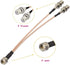 F-Type RG6 3 Way Splitter Adapter - F Male to F Dual Female, RG316 Coaxial Cable 15cm/6 inch
