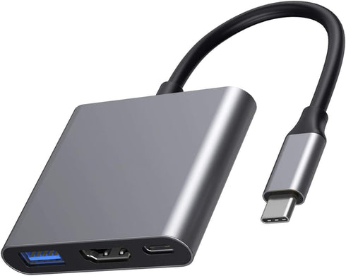 USB C to HDMI Multi-Port Adapter, Digital AV Adapter with 4K HDMI & USB 3.0 & 87W Type C