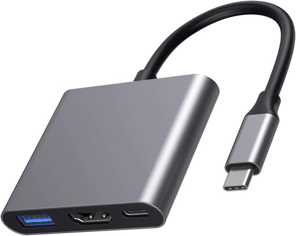 USB C to HDMI Multi-Port Adapter, Digital AV Adapter with 4K HDMI & USB 3.0 & 87W Type C