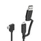 MP Mobile Pixels 2-in-1 Cable, Laptop Monitor Cable, Right Angle USB A/C