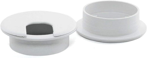 2pcs 2 Inch Desk Wire Cord Cable Grommets Hole Cover for Office PC Desk Organizer (White)