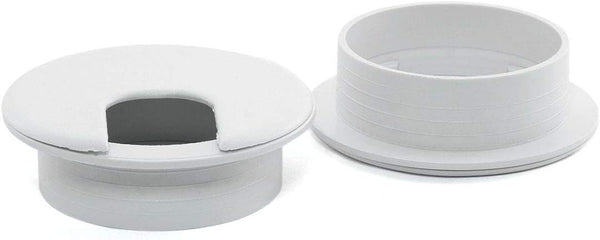 2pcs 2 Inch Desk Wire Cord Cable Grommets Hole Cover for Office PC Desk Organizer (White)