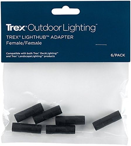 LightHUB Adapter - Female to Female (6-pack) - DLFADAP6PK, Black