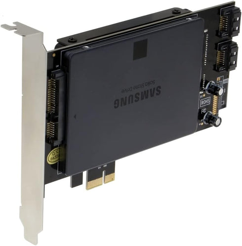 SEDNA PCI Express Dual 2.5 Inch SSD/HDD Mounting Adapter, Short Double Side SSD Version with Built-in Power Circuit