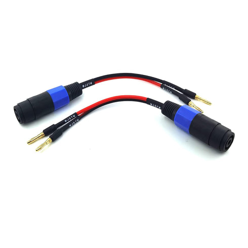 Banana Plugs to speakon Speaker Adapter Cablespeakon to Banana Plug Cable 12awg 6in/2 Pack
