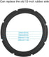 Zerone Speaker Rubber Surround Edge, 12inch Perforated Rubber Edge Rings for Speaker Repair, Black