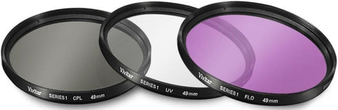 49mm 7PC Filter Set for Canon EF 50mm f/1.8 STM Lens - Includes 3 PC Filter Kit (UV-CPL-FLD) and 4PC Close Up Filter Set (+1+2+4+10)