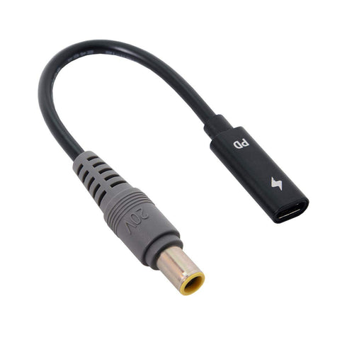 JSER Xiwai Type C USB-C Female to DC Power PD Charge Cable for Laptop, 18-20V (7.9x5.4mm for HP)