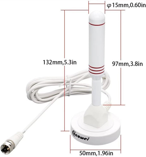 Chaowei Small Indoor Amplified HDTV Antenna with Signal Booster Amplifier - 2023 Digital TV Antenna with Magnetic Base,