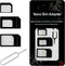 Granvela SIM Card Adapters, 4-in-1 SIM Converter Kit Nano/Micro/Standard with Tray Eject Pin