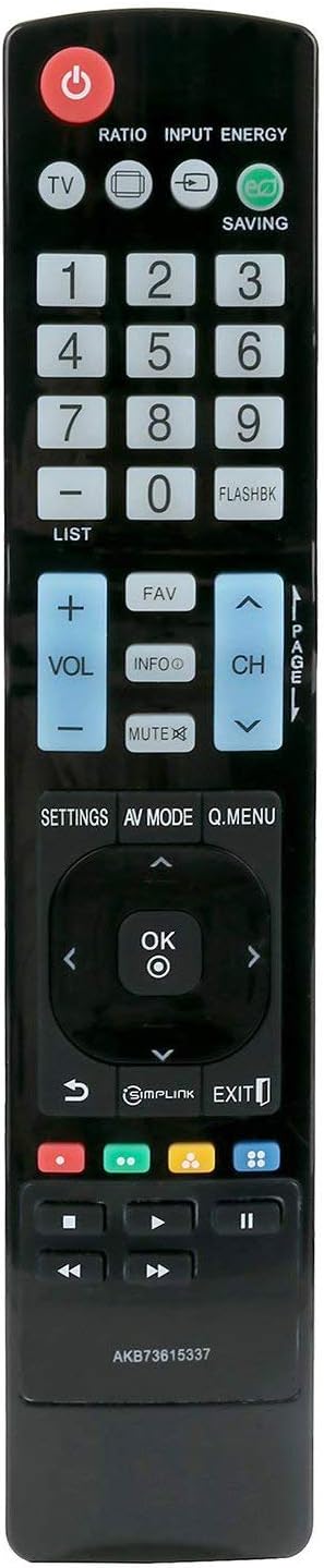 ALLIMITY AKB73615337 Replacement Remote Control for LG Plasma TV Models 50PA6500, 60PA6500