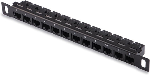 GeeekPi 12 Port Patch Panel, 10inch 0.5U CAT6 Network Patch Panel for DeskPi