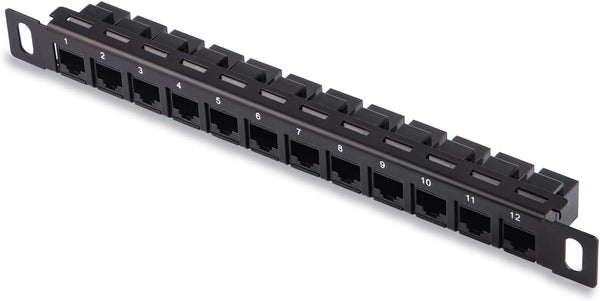 GeeekPi 12 Port Patch Panel, 10inch 0.5U CAT6 Network Patch Panel for DeskPi