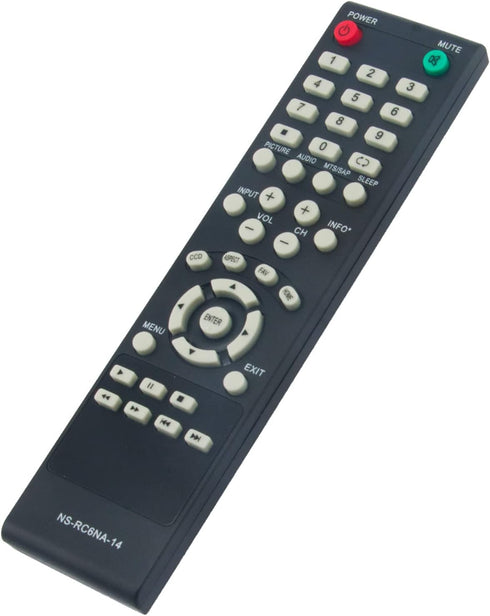 NS-RC6NA-14 Replacement Remote Control for Insignia LED TV NS-32D20SNA14, NS-24E40SNA14, 24-32 Inch