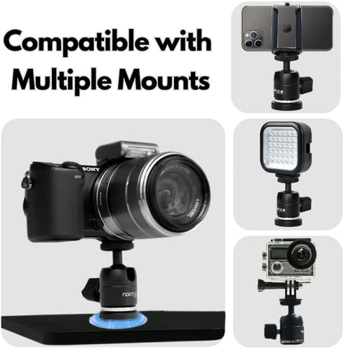 GRIFITI Nootle Magnetic Camera Stand with Mini Ball Head, Magnet Foot for Cameras, Video Cams, Phone Mounts