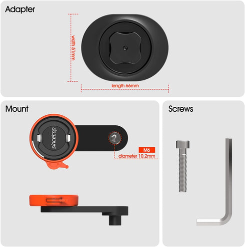 sincetop Bike Phone Mount for Mountain Bicycle, Universal Aluminum Road Bike Stem Cap Cell Phone Holder, Quick Release