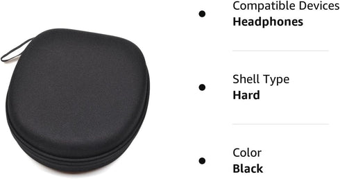 Black Hard Shell Large Carrying Case for Sony Headphones, Travel Bag for MDR-ZX100 ZX110 ZX300 ZX310 ZX600