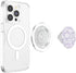 White Light Pastel Purple PopSockets MagSafe PopGrip for iPhone - Dripping Smile Face
