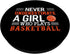 Basketball Never Underestimate A Girl Who Plays Basketball PopSockets Standard PopGrip
