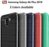 Case for Samsung Galaxy A6 Plus 2018, Carbon Fiber Shock Absorption Slim Case (Black)