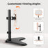 13 inch 32 inch 75*75mm/100*100mm 17.6Lbs KKTONER Single Computer Monitor Stand Metal Base Free Standing Desk Vesa