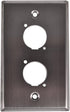 Stainless Steel Wall Plate by Seismic Audio, Dual "D" Size Connectors for Cable Installation