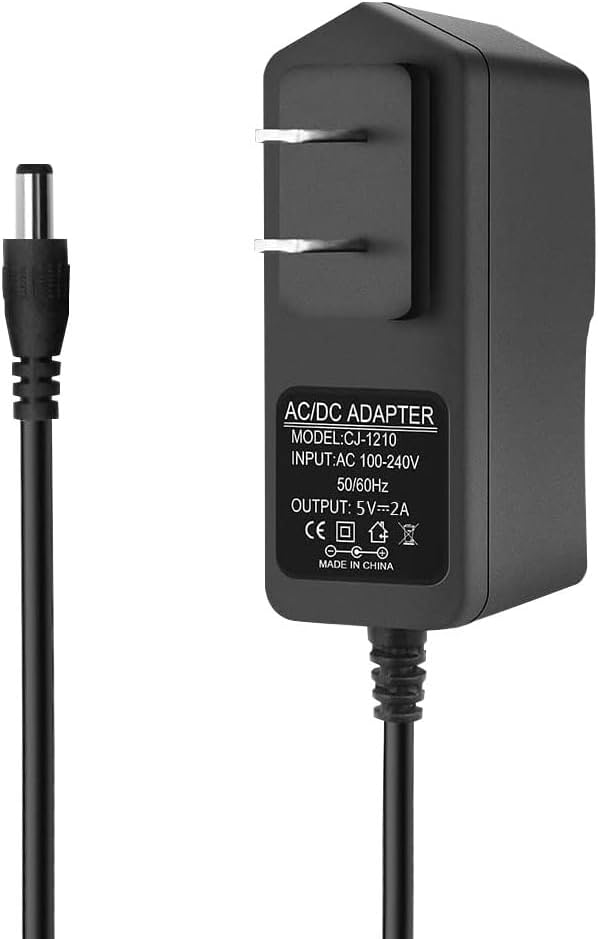5V 2A DC Power Supply Adapter, 100-240V AC to DC 5 Volt 2 Amp for TV Box LED Strip Lights Speaker