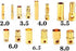 sjgqwt 20pcs/lot 2.0mm 3.0mm 3.5mm 4.0mm 5.5mm 6.0mm 8.0MM Plug(3.0mm) Gold bu/*llet Banana Connector