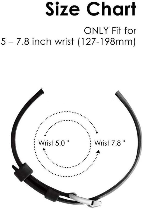 ID208 Plus Smart Watch Band, Lamshaw Slim Vintage Leather Strap Replacement for Quican ID208 Plus Smart Watch