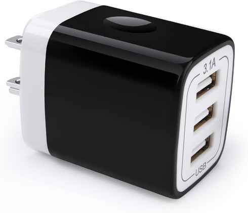 USB Wall Charger 18W 3Amp Fast Multiple Ports Plug Cube Box Charger Block Compatible iPhone