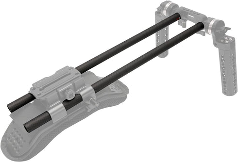 NICEYRIG 15mm Rod 16'' Carbon Fiber Camera Rails for Heavier Shoulder Mount Rig, Follow Focus, Max Payload 222lb - 555
