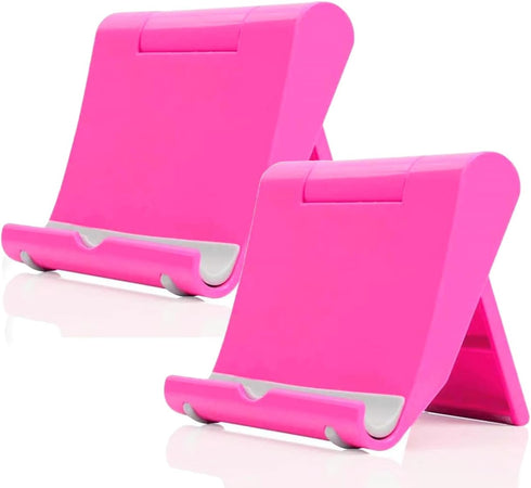 JUSDIQIR Cell Phone Stand for Desk 2 Pack Mobile Phone Holders Desktop Tablet