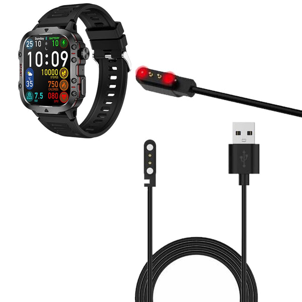 USB Cable for QX11 SmartWatch, Magnetic Replacement Charger Compatible with QX11 Smart Watches