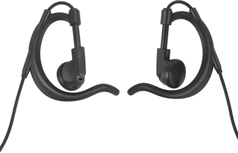 Ptt Mic Earpiece Two Way Radio Headset Ear Clip Wrap Around Earphone for Midland Walkie Talkie AVPH4(Black,Wired)
