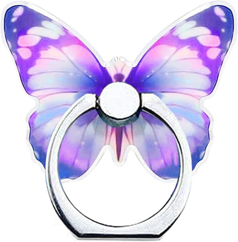 Cute Butterfly Cell Phone Ring Holder Stand, 360° Rotation Grip Compatible with All Smartphones & Tablets (1 Pack